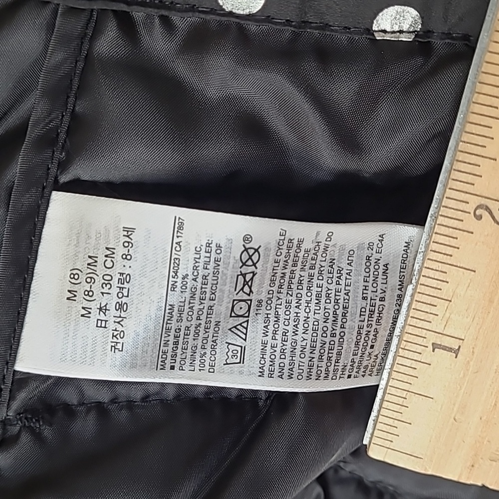 Kids Cold Control Puffer Jacket Silver Dots - 2 Inside Pockets! New with Tags! - Picture 10 of 15